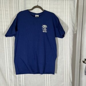 Old Guys Rule Short Sleeve Crew Tee in Royal Blue with Palm Pocket Graphic